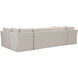 Fable Beige Slipcover Dining Banquette, U-Shape